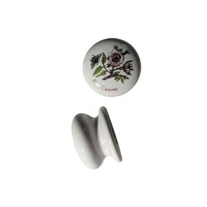 Portmeirion Botanic Garden Dog Rose Drawer/Cabinet Pull/Knob set of 2 w/ screws